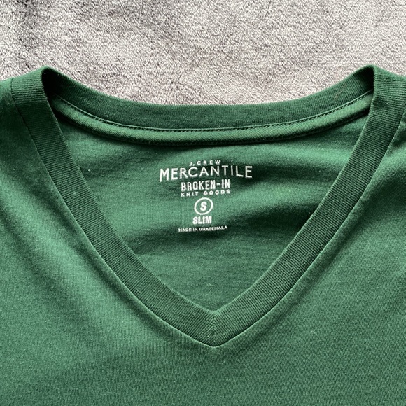 Green V-neck shirt - Picture 3 of 4
